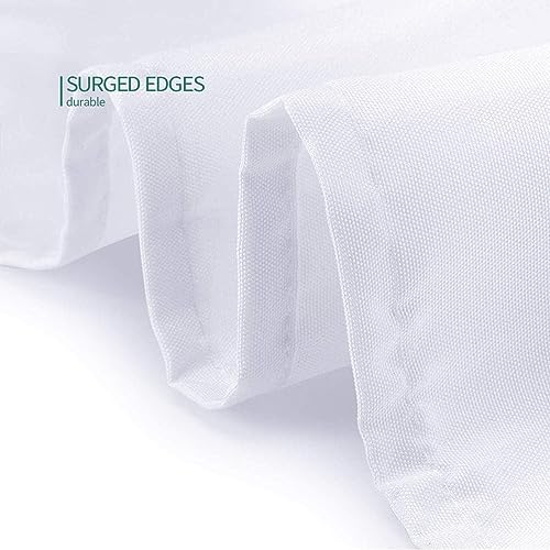 5 Pack 120 Inch White Tablecloths for Round Tables (5 Count)
