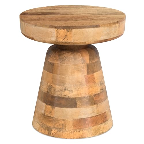 Robbie 16" Wide Solid Wood Rectangular End Table in Natural
