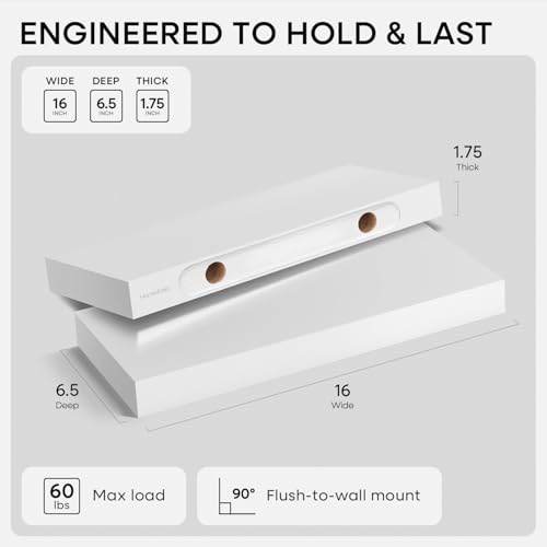 16 Inch Floating Shelves (2 Count)