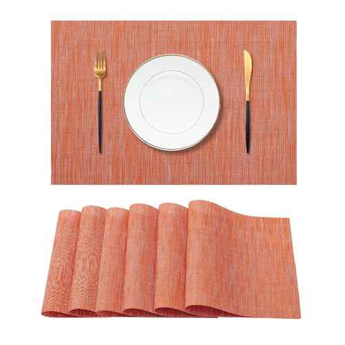 Orange Placemats Set of 6 (6 Count)