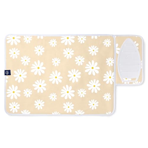Ironing Mat Heat Resistant Pad 28"x20" Daisy Beige