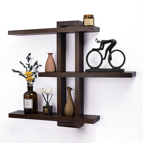 Variable Floating Shelves Wood Set of 3 (4 Count)