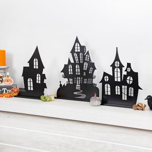 Spooky Halloween House Village Silhouettes