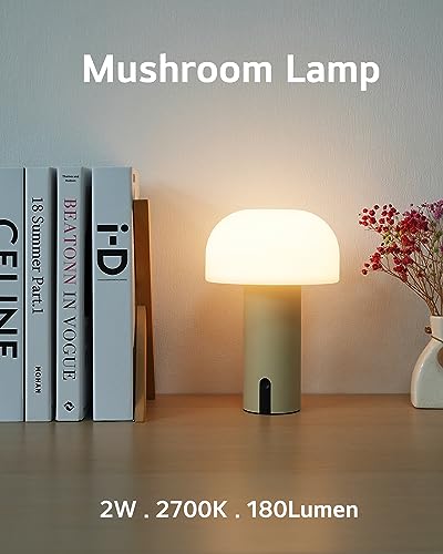 Cordless Mushroom Table Lamp
