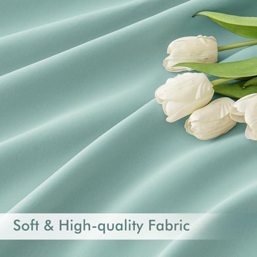 Aqua Back Tab Blackout Curtains 52x63 Inches Long 2 Panels Set (2 Count)