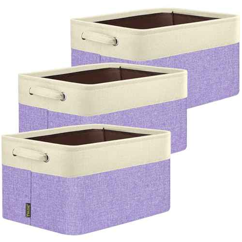 3 Pack Fabric Closet Storage Bins for Shelves (3 Count)