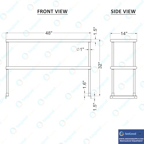 48 Inch Double Tier Overshelf