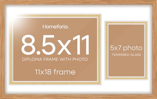 11x18 Natural Oak Diploma Frame