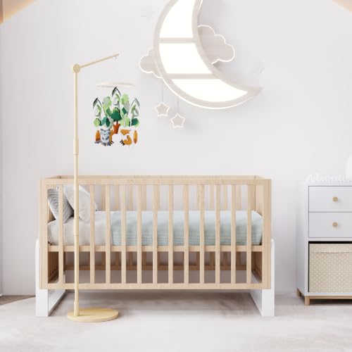 Wooden Floor Standing Crib Mobile Arm Pro 61 Inches for Baby Nursery