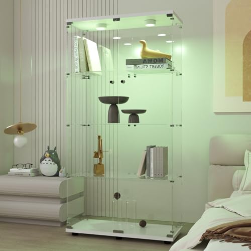 Glass Display Cabinet with LED Light