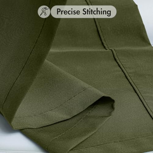 Olive Green Privacy Sheer Curtains 2 Panels 42W x 84L (2 Count)