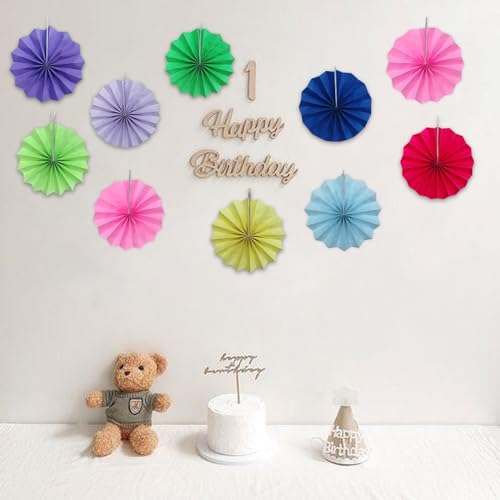 Hot Pink Party Decorations Hot Pink Hanging Paper Round Fans 8inch DIY
