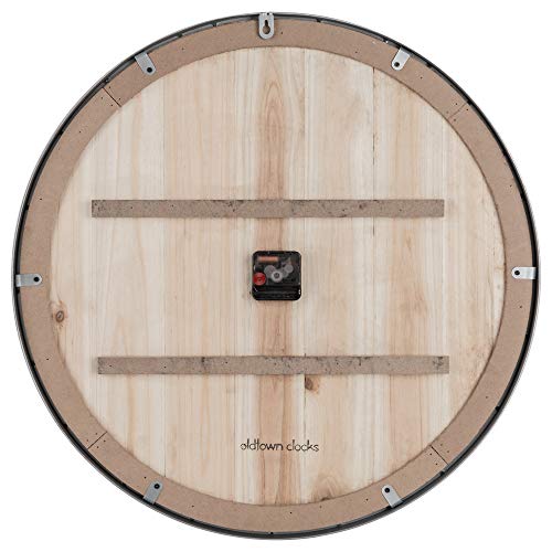 Oldtown Farmhouse Metal & Solid Wood Noiseless Wall Clock