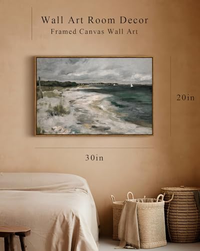 Framed Canvas Wall Art Vintage Decor