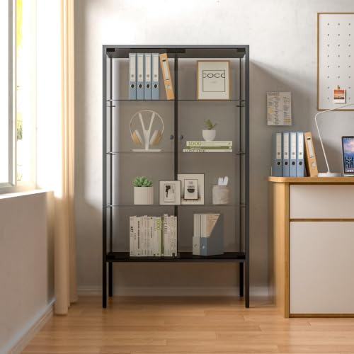 Iron Frame Glass Display Cabinet