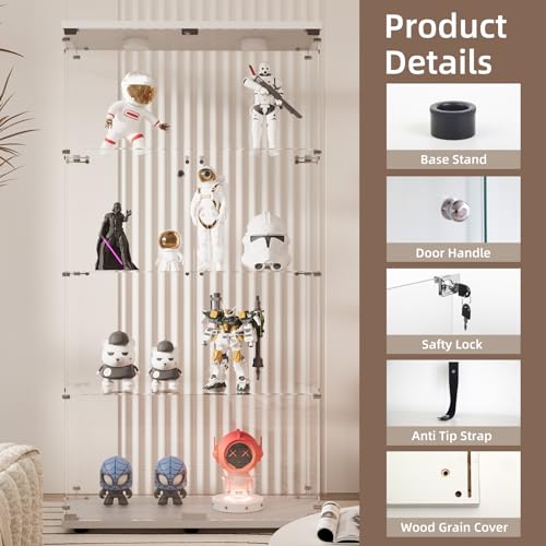 Glass Display Cabinet with LED Light
