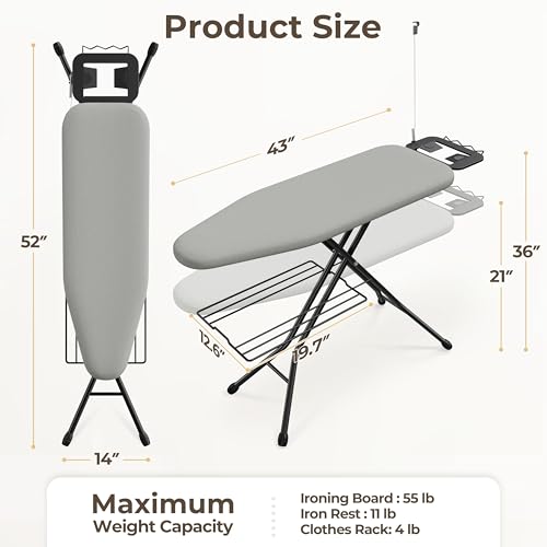 Ironing Board with Iron Rest