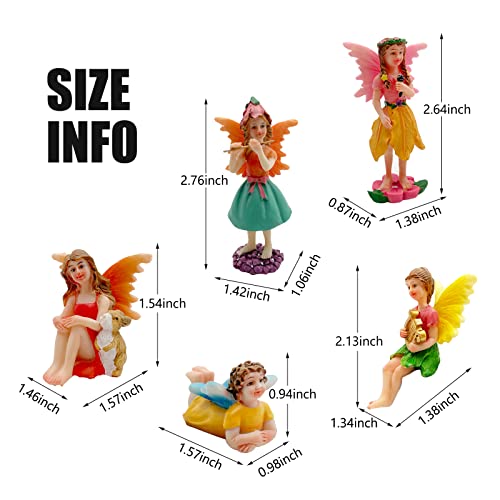 Fairy Figurines 10 Pcs Fairy Garden Accessories Miniature Animals Decor (10 Count)