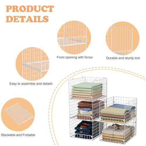 5 Tier Stackable Closet Storage Shelves (5 Count)