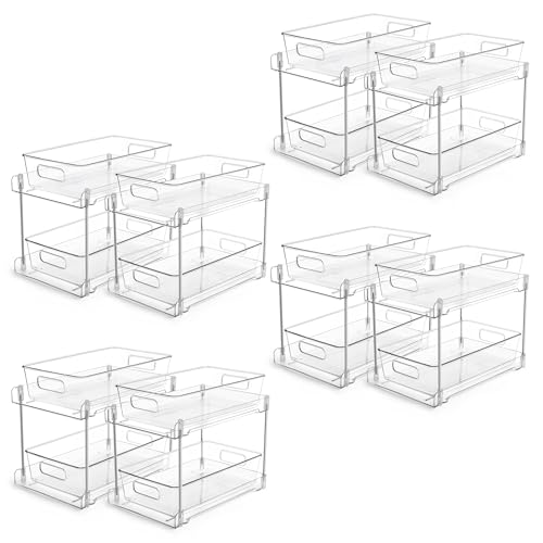 8 Pack Pull Out Bathroom Under Sink Organizer (8 Count)