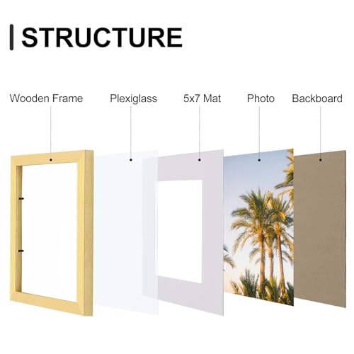 8x10 Picture Frames Set of 9 for Wall or Tabletop Display (9 Count)