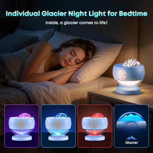 Ambient Lighting Sound Machine Aurora Night Light Projector with 30 Sounds