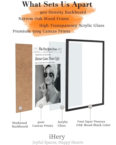 16x20in Audrey Hepburn Better Late Than Ugly Framed Bathroom Art