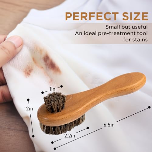Dual Bristle Horsehair Laundry Stain Brush Set (2 Count)