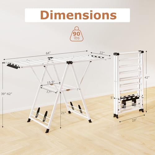 Foldable Metal Clothes Drying Rack