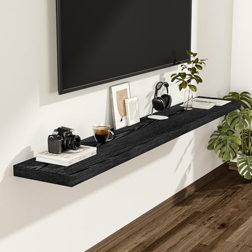 Black Floating Shelves (2 Count)