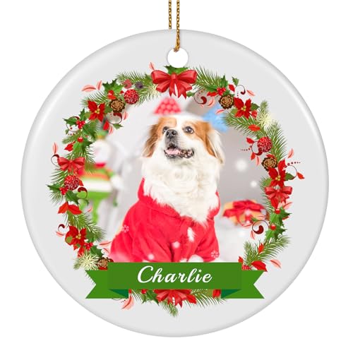 Personalized Dog Photo Christmas Ornament 2025