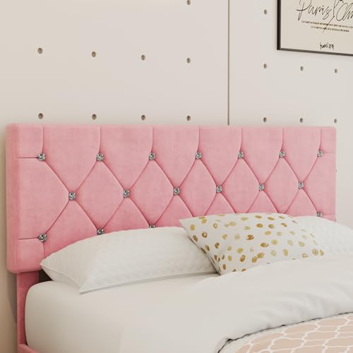 Full Size Bed Frame with Diamond Tufted Headboard