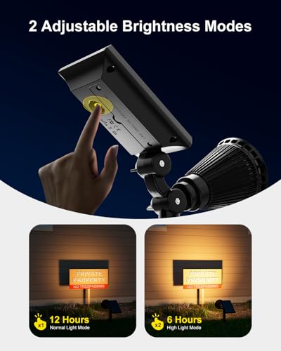 4 Pack Solar Spot Lights Outdoor Warm White LED Waterproof Landscape (4 Count)