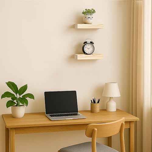 Small Wood Floating Shelves (2 Count)