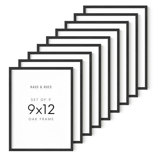 Standalone Black Oak Frame Set of 9
