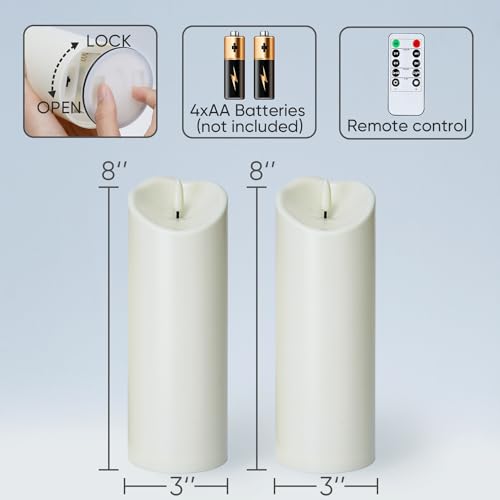 Outdoor Waterproof LED Candles (2 Count)