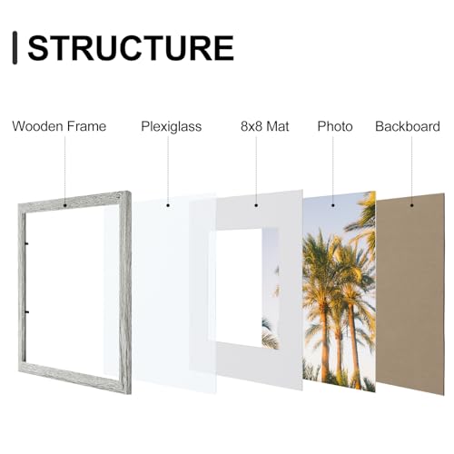 12x12 Picture Frames Set of 9 for Wall Mounting (9 Count)