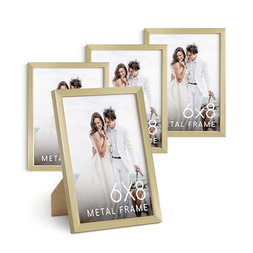 6x8 Gold Metal Picture Frames