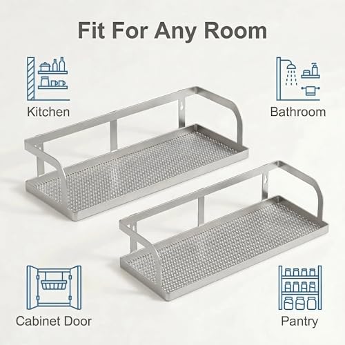 2 Pack 16.5" Extra Long Slim Hollowout Shower Caddy (2 Count)