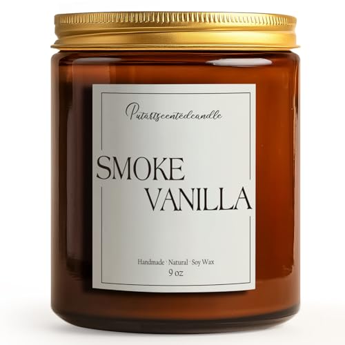Somke Vanilla Scented Candle for Home (14 Ounce)