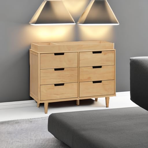 Marley 6 Drawer Double Dresser in Honey