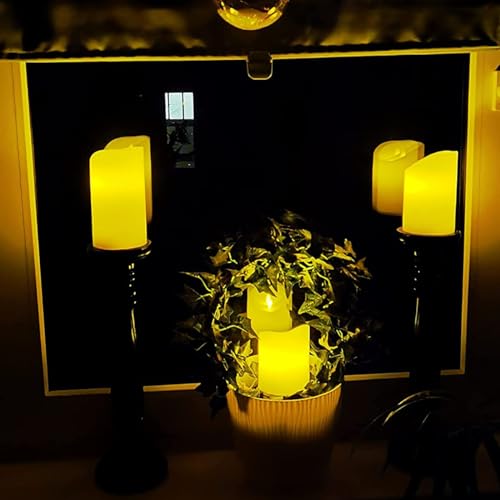Flameless Battery Operated LED Candles 10key Remote Control 24 (3 Count)