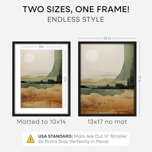 13x17 Black Oak Picture Frame