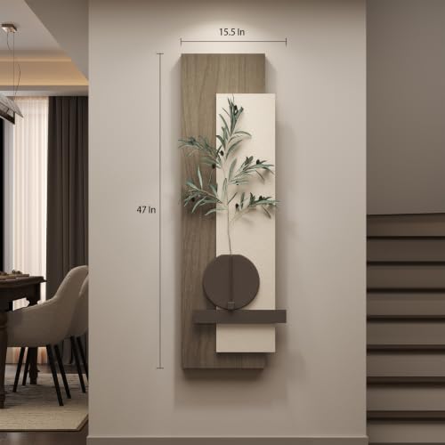 Modern 3D Textured Long Narrow Vertical Wall Art