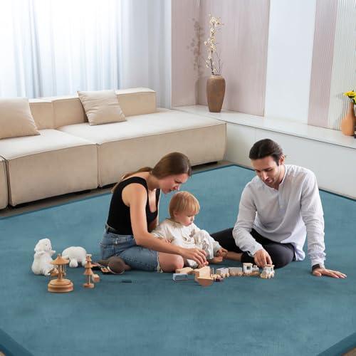 Baby Play Mat for Floor Nursery Rug Muscle Mat Area Rug Playroom Rug 65"x50" Playpen Mat Elastic Foam 1.3" Thick Crawling Mat for Babies