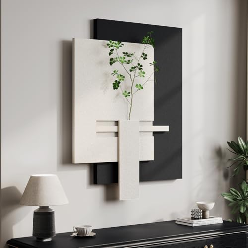 3D Black and White Abstract Wall Art