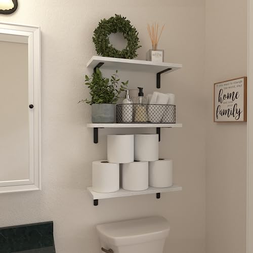 Floating Shelves Set of 6 for Wall Decor & Storage (6 Count)