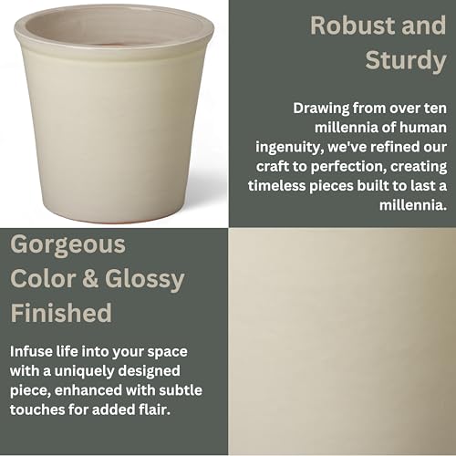 Emissary Round Stoneware Planter