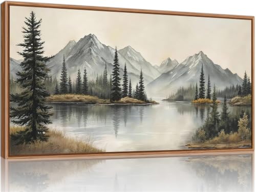 Snow Mountain Framed Canvas Wall Art