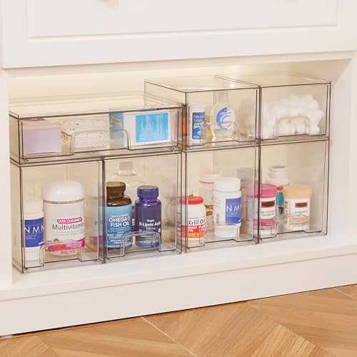 Clear Stackable Storage Drawers (2 Count)